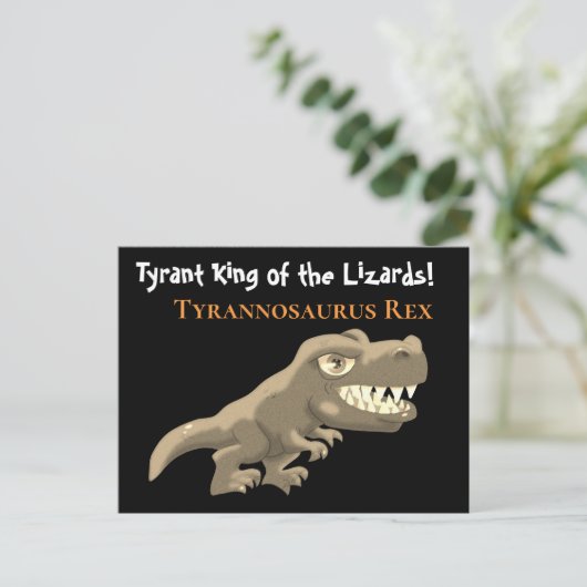 Tyrannosaurus Rex Postkarte (Stehend Vorderseite)