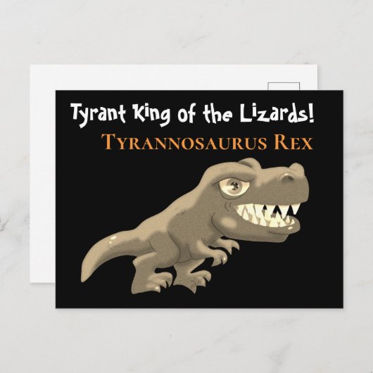 Tyrannosaurus Rex Postkarte (Vorne/Hinten)