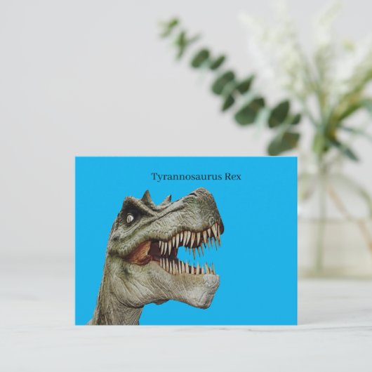Tyrannosaurus Rex Postkarte (Stehend Vorderseite)