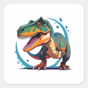 Tyrannosaurus Rex Quadratischer Aufkleber