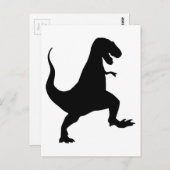 Tyrannosaurus rex Roaring and Stomping Silhouette Postkarte (Vorne/Hinten)