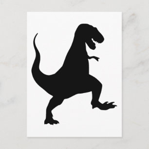 Tyrannosaurus rex Roaring and Stomping Silhouette Postkarte