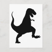 Tyrannosaurus rex Roaring and Stomping Silhouette Postkarte (Vorderseite)