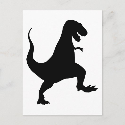 Tyrannosaurus rex Roaring and Stomping Silhouette Postkarte (Vorderseite)