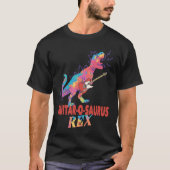 Tyrannosaurus Rex Rock Guitar O Saurus Rex T-Shirt (Vorderseite)