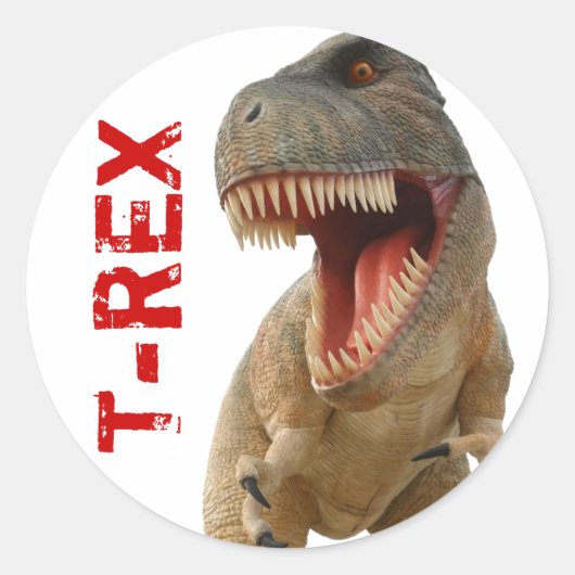 Tyrannosaurus Rex Runder Aufkleber (Vorderseite)