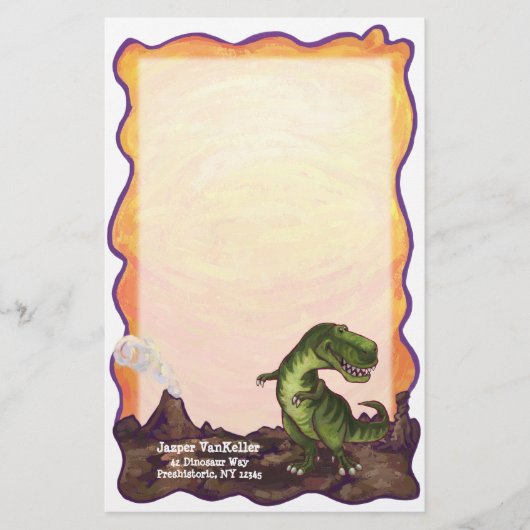 Tyrannosaurus Rex Schreibens-Material Briefpapier (Vorderseite)
