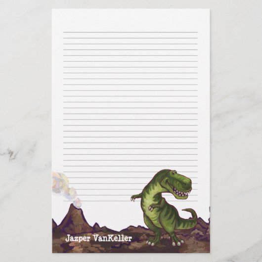 Tyrannosaurus Rex Schreibens-Material Briefpapier (Vorderseite)