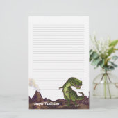Tyrannosaurus Rex Schreibens-Material Briefpapier (Stehend Vorderseite)