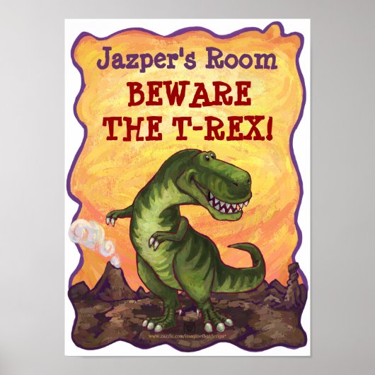 Tyrannosaurus Rex schrieb Zeug Poster (Vorne)
