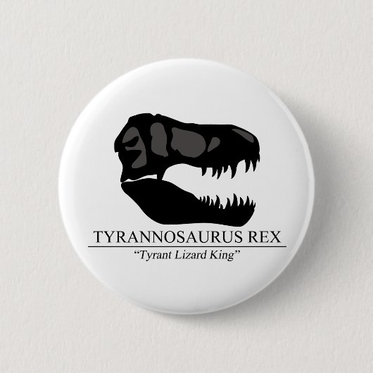 Tyrannosaurus Rex Skull Button (Vorderseite)