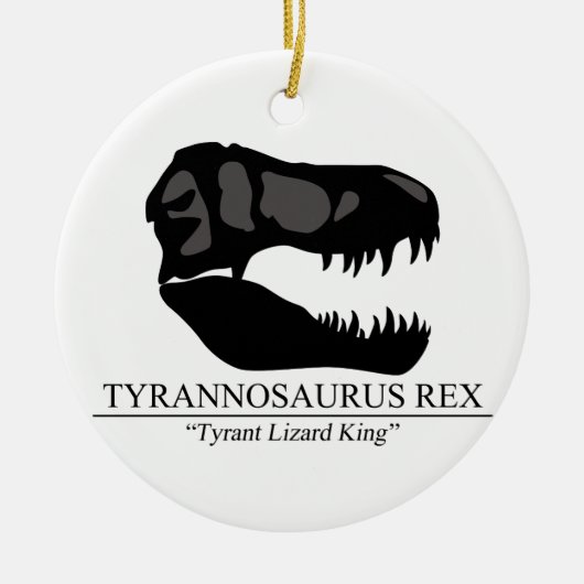 Tyrannosaurus Rex Skull Keramikornament (Vorne)