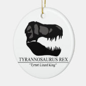 Tyrannosaurus Rex Skull Keramikornament (Links)