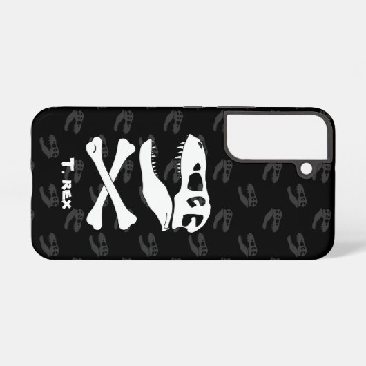 Tyrannosaurus rex Skull und Crossbones Samsung Galaxy Hülle (Rückseite (Horizontal))