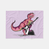 Tyrannosaurus Rex spielt Gitarre. Fleecedecke (Vorderseite (Horizontal))
