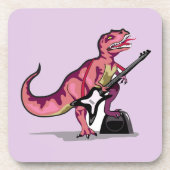 Tyrannosaurus Rex spielt Gitarre. Getränkeuntersetzer (Vorderseite)