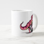 Tyrannosaurus Rex spielt Gitarre. Jumbo-Tasse (Vorderseite Rechts)