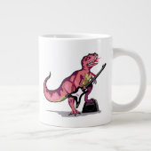 Tyrannosaurus Rex spielt Gitarre. Jumbo-Tasse (Rechts)