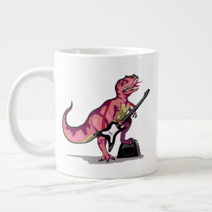 Tyrannosaurus Rex spielt Gitarre. Jumbo-Tasse