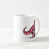 Tyrannosaurus Rex spielt Gitarre. Kaffeetasse (VorderseiteRechts)