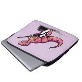 Tyrannosaurus Rex spielt Gitarre. Laptopschutzhülle (Vorne Knopf)