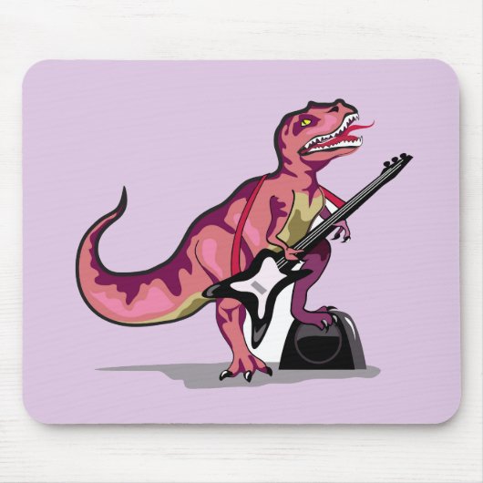 Tyrannosaurus Rex spielt Gitarre. Mousepad (Vorne)