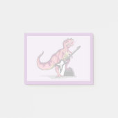 Tyrannosaurus Rex spielt Gitarre. Post-it Klebezettel (Vorderseite)