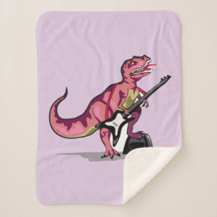 Tyrannosaurus Rex spielt Gitarre. Sherpadecke