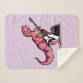 Tyrannosaurus Rex spielt Gitarre. Sherpadecke (Vorderseite (Horizontal))