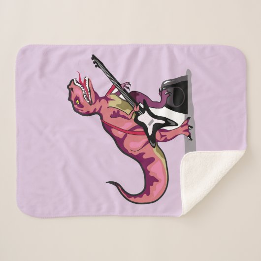 Tyrannosaurus Rex spielt Gitarre. Sherpadecke (Vorderseite (Horizontal))