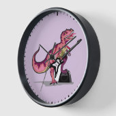 Tyrannosaurus Rex spielt Gitarre. Uhr (Winkel)