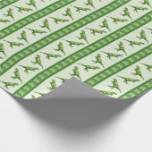 Tyrannosaurus Rex Stripe Geschenkpapier (Ecke)