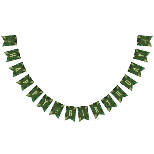 Tyrannosaurus Rex T-rex Dinosaur Happy Birthday Wimpelkette (Alle)