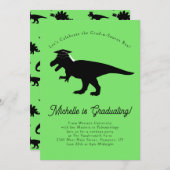 Tyrannosaurus Rex T-Rex Dinosaurier Graduierungspa Einladung (Vorne/Hinten)