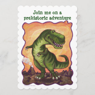 Tyrannosaurus Rex TagParty Diecut Custom Einladung
