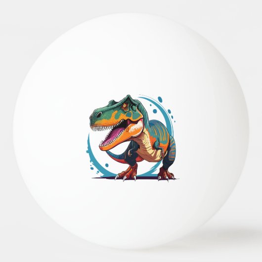 Tyrannosaurus Rex Tischtennisball (Vorderseite)