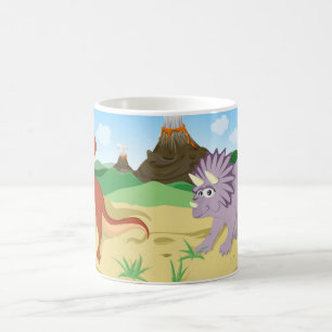 Tyrannosaurus Rex und Triceratops Kaffeetasse
