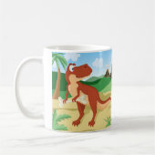 Tyrannosaurus Rex und Triceratops Kaffeetasse (Links)