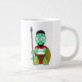 Tyrannosaurus Rex verkleidet als Leonidas. Jumbo-Tasse (Rechts)