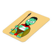 Tyrannosaurus Rex verkleidet als Leonidas. Magnet (Linke Seite)