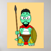 Tyrannosaurus Rex verkleidet als Leonidas. Poster (Vorne)