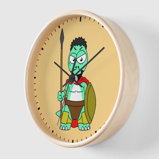 Tyrannosaurus Rex verkleidet als Leonidas. Uhr (Winkel)