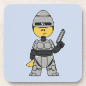 Tyrannosaurus Rex verkleidet als Robocop. Getränkeuntersetzer (Vorderseite)