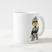 Tyrannosaurus Rex verkleidet als Robocop. Jumbo-Tasse (Vorderseite Rechts)