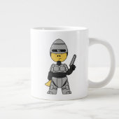 Tyrannosaurus Rex verkleidet als Robocop. Jumbo-Tasse (Rechts)