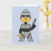 Tyrannosaurus Rex verkleidet als Robocop. Karte (Gelbe Blume)