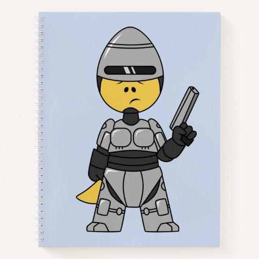 Tyrannosaurus Rex verkleidet als Robocop. Notizblock (Vorderseite)