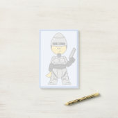 Tyrannosaurus Rex verkleidet als Robocop. Post-it Klebezettel (Auf Schreibtisch)