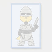 Tyrannosaurus Rex verkleidet als Robocop. Post-it Klebezettel (Vorderseite)