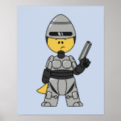 Tyrannosaurus Rex verkleidet als Robocop. Poster (Vorne)